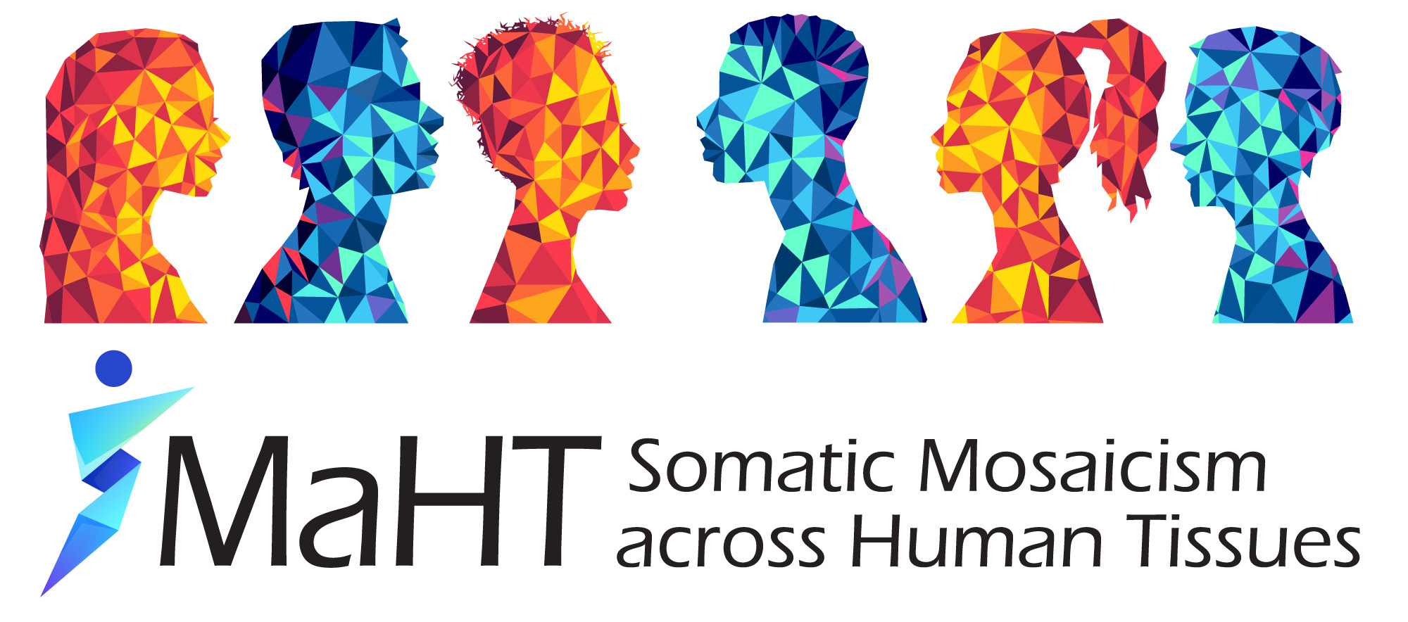 SMaHT Family Donor logo featuring a mosaic of human profiles with the text Somatic Mosaicism Across Human Tissues